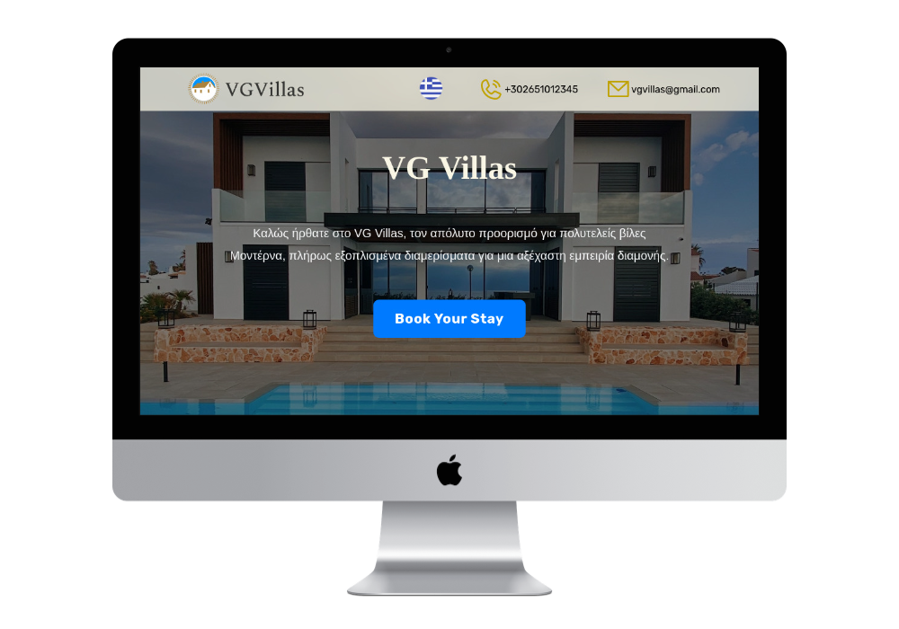 VGVillas website
